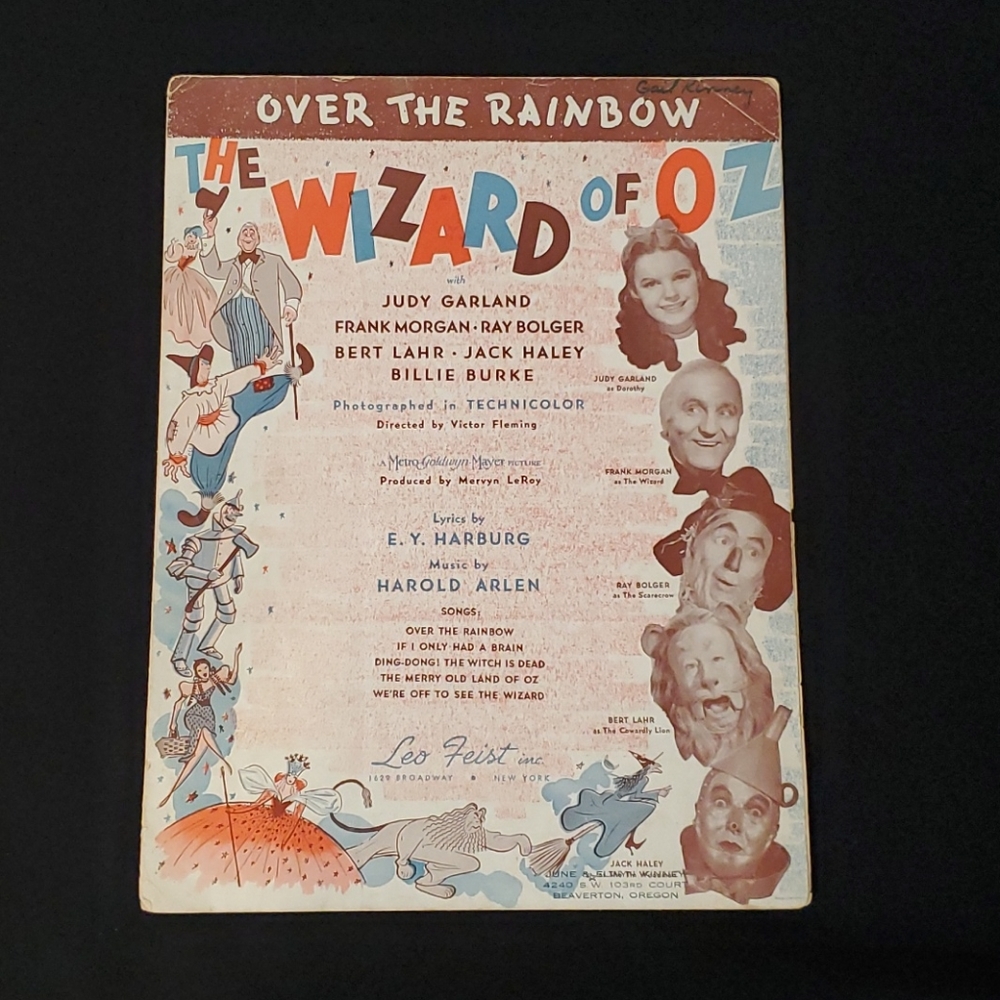 WIZARD OF OZ SHEET MUSIC